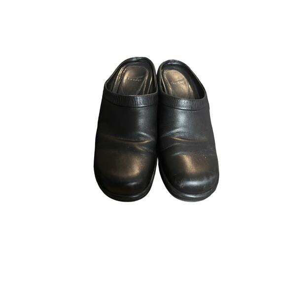 Dansko Women Clogs Slip On Black Leather Mules Made in Portugal - Picture 2 of 8